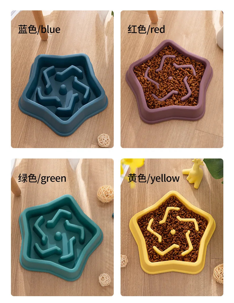 Anti-Choke Slow Feeder Bowl for Cats & Dogs