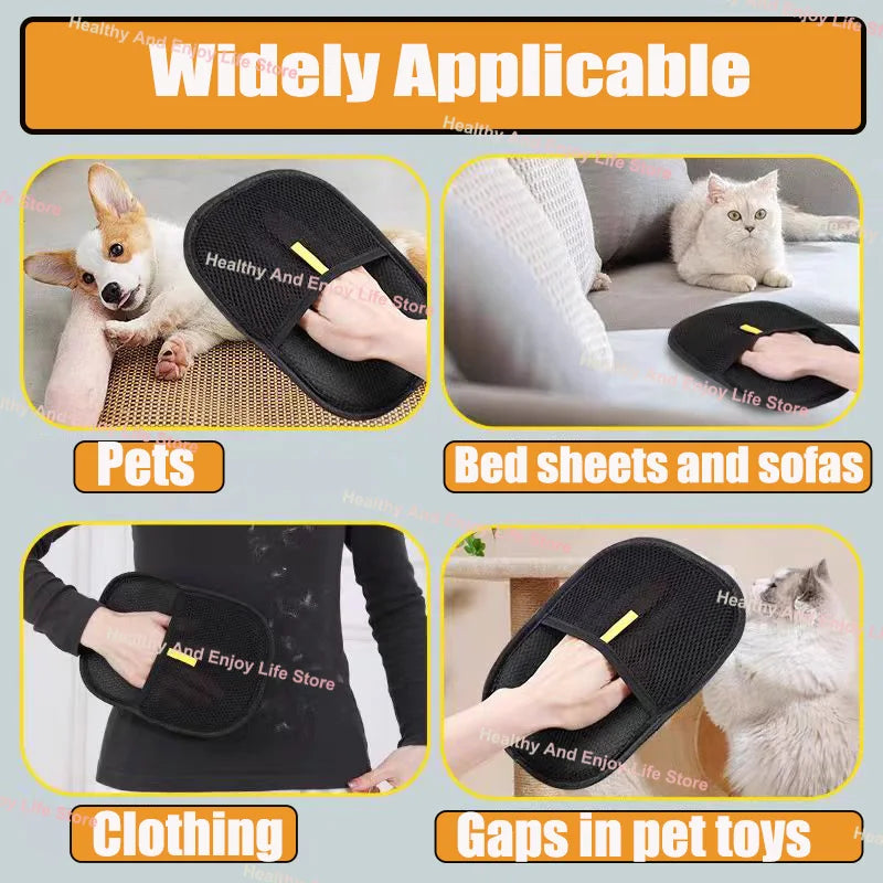 Double-Sided Pet Hair Cleaning Gloves