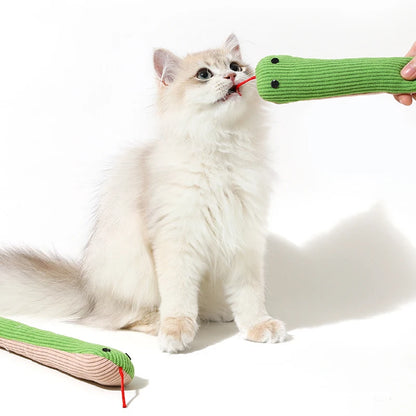 Plush Snake Kicker Toy for Cats & Dogs