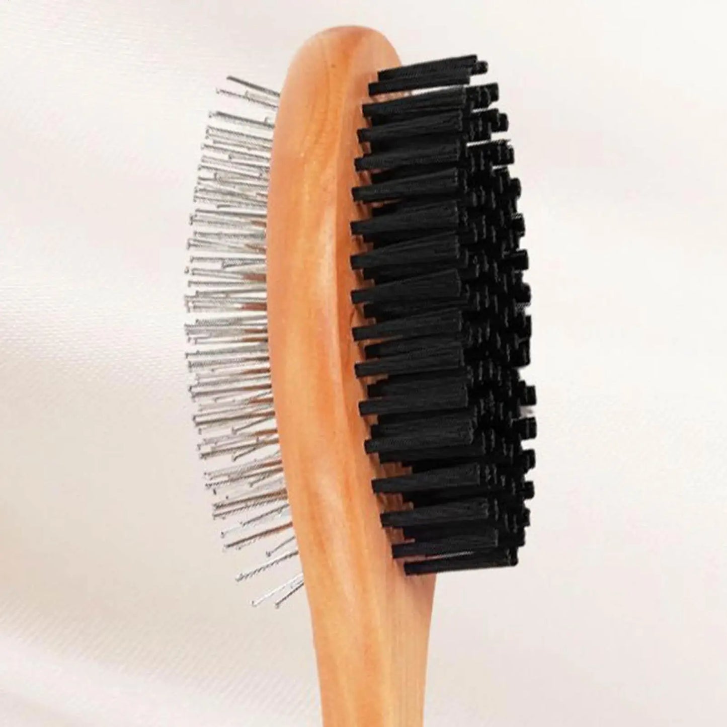 Double-Sided Wooden Grooming Brush