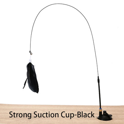 Suction Cup Feather Wand Cat Toy