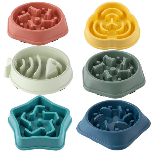 Anti-Choke Slow Feeder Bowl for Cats & Dogs