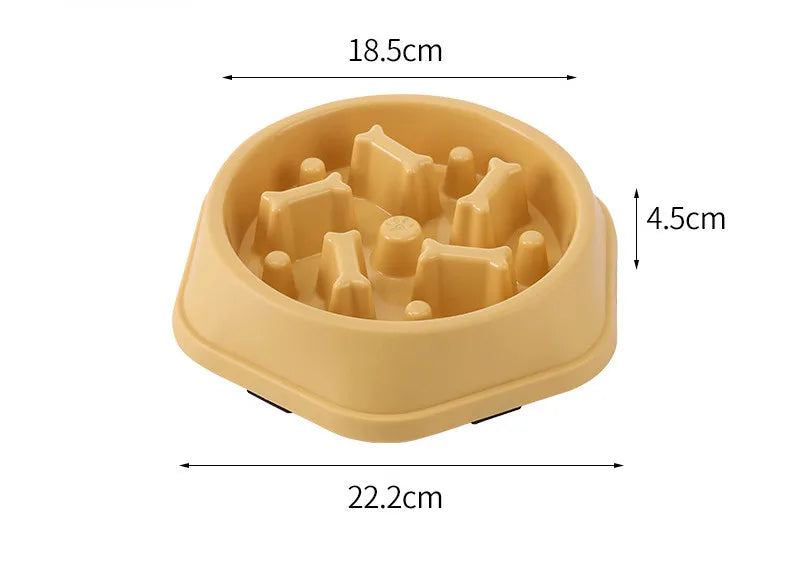 Anti-Choke Slow Feeder Bowl for Cats & Dogs