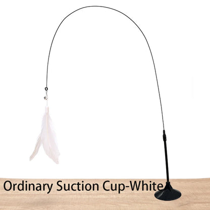 Suction Cup Feather Wand Cat Toy