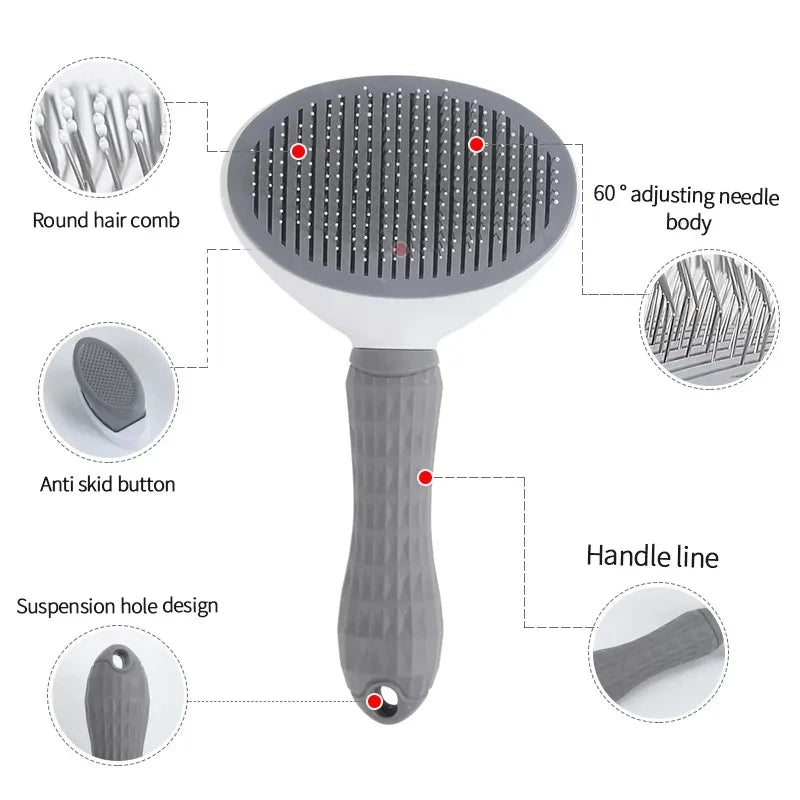 Self-Cleaning Slicker Brush for Cats & Dogs