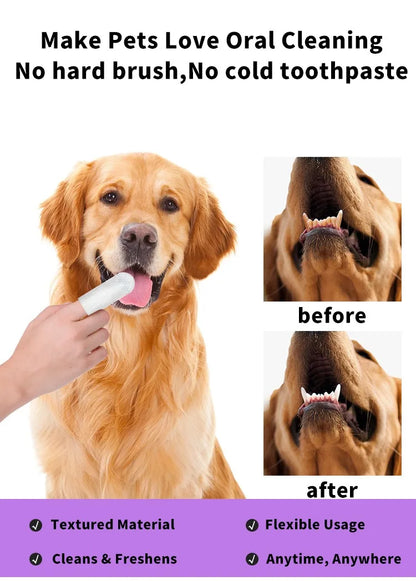 Disposable Dental Finger Wipes for Dogs & Cats