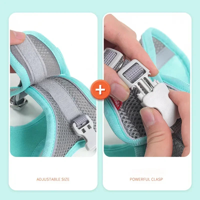 Breathable Mesh Harness Vest for Small Dogs & Cats