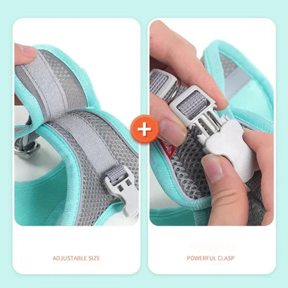 Breathable Mesh Harness Vest for Small Dogs & Cats