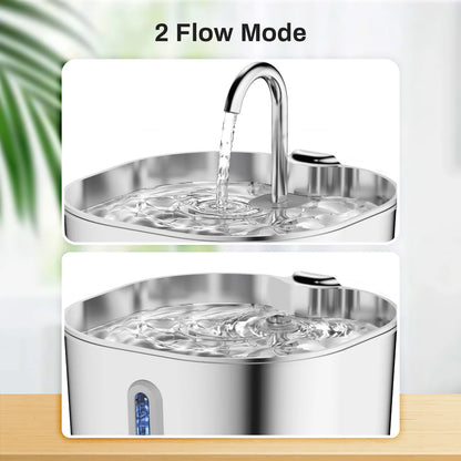 Stainless Steel Pet Water Fountain (2.2L)