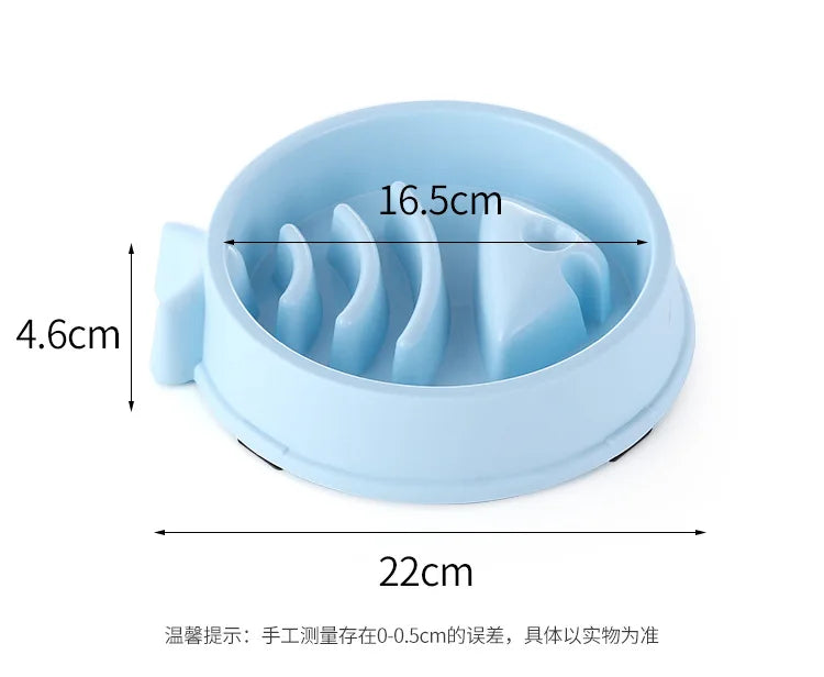 Anti-Choke Slow Feeder Bowl for Cats & Dogs