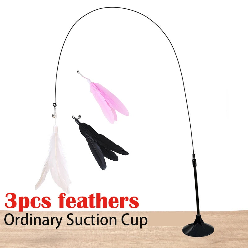 Suction Cup Feather Wand Cat Toy