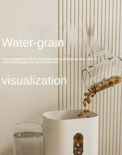 Large-Capacity Pet Feeder & Water Dispenser Set