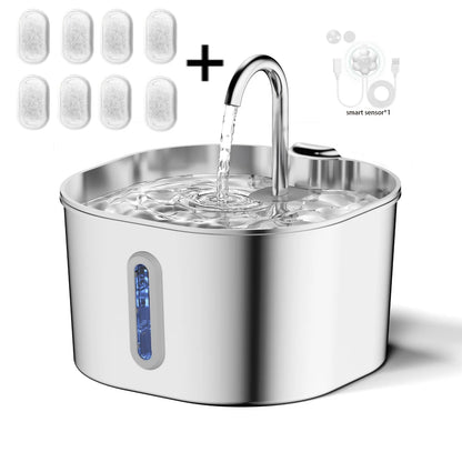 Stainless Steel Pet Water Fountain (2.2L)