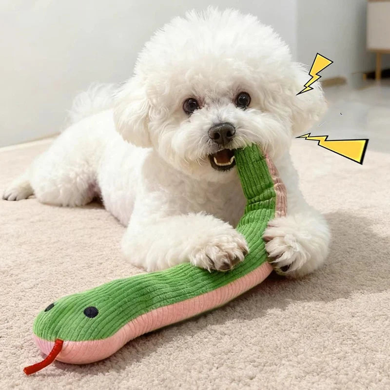 Plush Snake Kicker Toy for Cats & Dogs