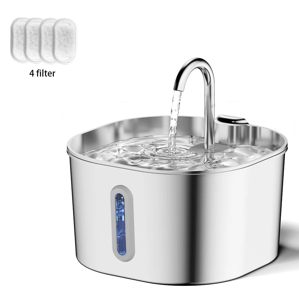 Stainless Steel Pet Water Fountain (2.2L)