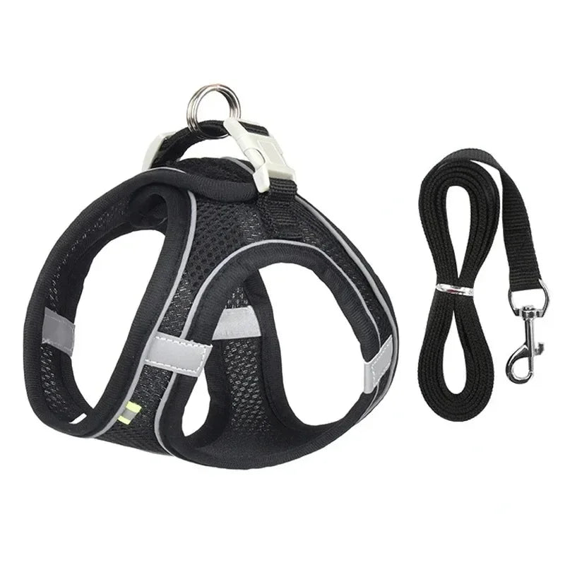 Breathable Mesh Harness Vest for Small Dogs & Cats
