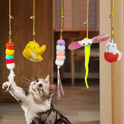Hanging Door Cat Feather Toy