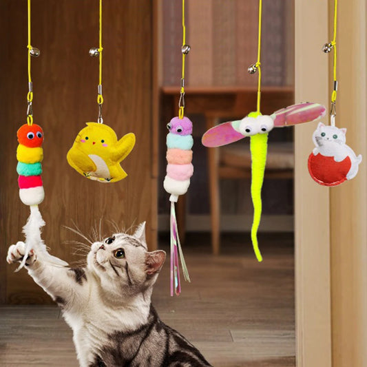 Hanging Door Cat Feather Toy