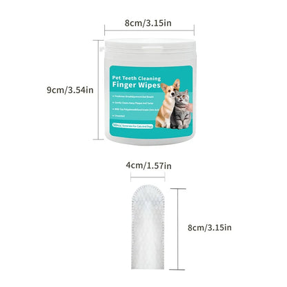 Disposable Dental Finger Wipes for Dogs & Cats