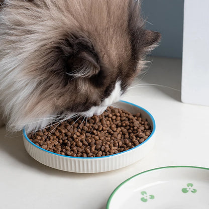 Ceramic Pet Cat Bowl Pet Drinking Water Feeding Bowl Ceramics Cat Food Dog Food Utensils Cat Dog Pet Supplies Accessories